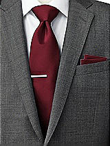 Side View Thumbnail - Cabernet Classic Yarn-Dyed Pocket Squares by After Six