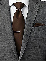 Side View Thumbnail - Espresso Classic Yarn-Dyed Pocket Squares by After Six