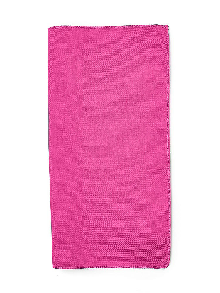 Back View - Fuchsia Classic Yarn-Dyed Pocket Squares by After Six