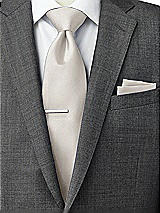 Side View Thumbnail - Oyster Classic Yarn-Dyed Pocket Squares by After Six