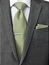 Side View Thumbnail - Sage Classic Yarn-Dyed Pocket Squares by After Six