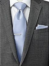 Side View Thumbnail - Sky Blue Classic Yarn-Dyed Pocket Squares by After Six