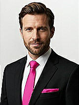 Front View Thumbnail - Think Pink Classic Yarn-Dyed Pocket Squares by After Six