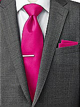 Side View Thumbnail - Think Pink Classic Yarn-Dyed Pocket Squares by After Six