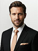 Front View Thumbnail - Toffee Classic Yarn-Dyed Pocket Squares by After Six