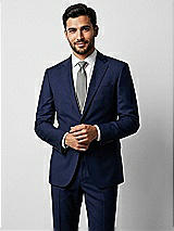 Front View Thumbnail - Charcoal Gray Yarn-Dyed Narrow Ties by After Six