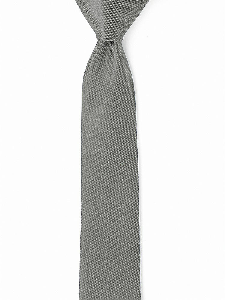 Back View - Charcoal Gray Yarn-Dyed Narrow Ties by After Six