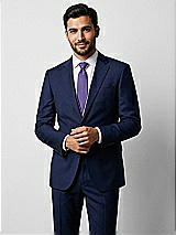 Front View Thumbnail - Regalia - PANTONE Ultra Violet Yarn-Dyed Narrow Ties by After Six