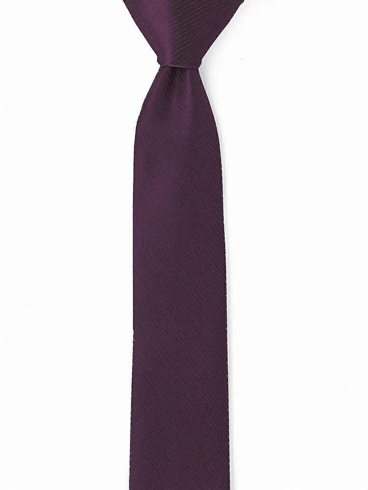 Back View - Aubergine Yarn-Dyed Narrow Ties by After Six