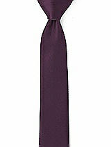 Rear View Thumbnail - Aubergine Yarn-Dyed Narrow Ties by After Six