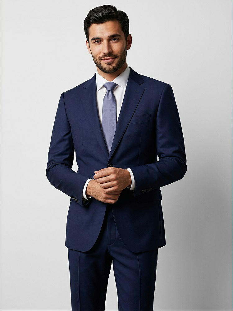 Front View - French Blue Yarn-Dyed Narrow Ties by After Six