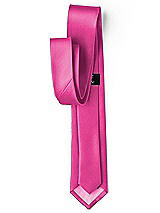Side View Thumbnail - Fuchsia Yarn-Dyed Narrow Ties by After Six
