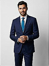 Front View Thumbnail - Ocean Blue Yarn-Dyed Narrow Ties by After Six