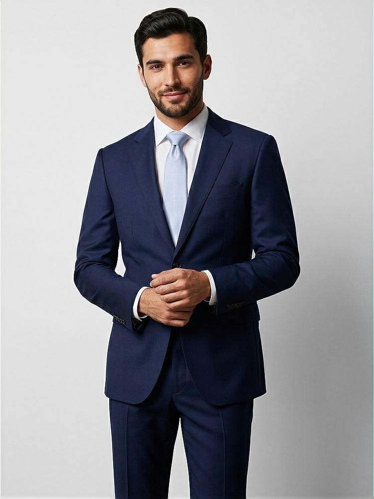 Front View - Sky Blue Yarn-Dyed Narrow Ties by After Six