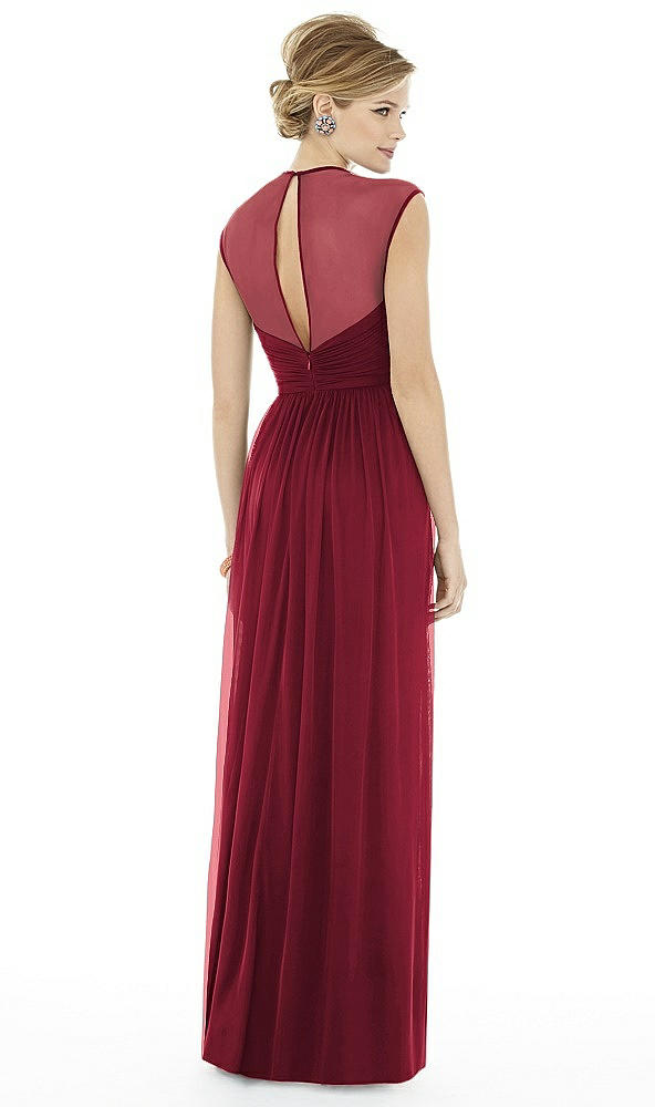 Back View - Burgundy Alfred Sung Style D705