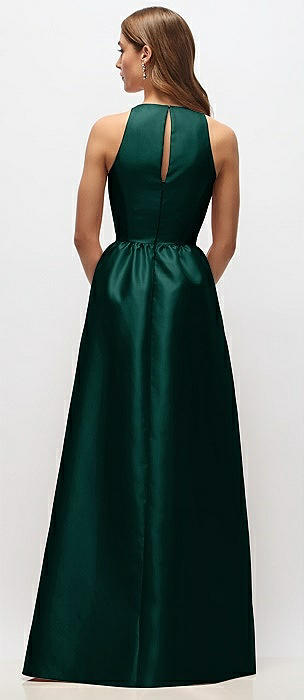 slim fit dress slacks Two Piece Green Prom Dress,Elastic Satin Green Prom Dress,Long Prom Dress with Pocket PD00004, US18W / Burgundy