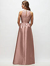 Rear View Thumbnail - Neu Nude Sleeveless Keyhole Back Satin Maxi Dress