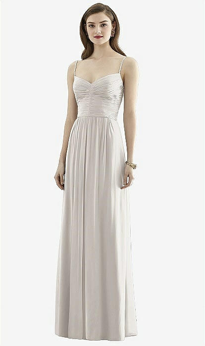 oyster chiffon dress Dessy Collection Style 2944