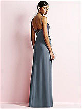 Rear View Thumbnail - Silverstone & Burgundy JY Jenny Yoo Bridesmaid Style JY508