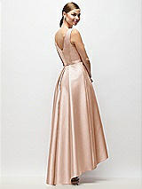 Rear View Thumbnail - Cameo Sleeveless Pleated Skirt High Low Dress with Pockets