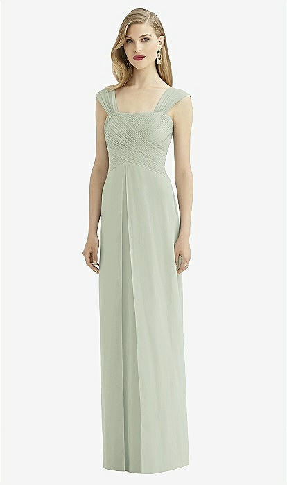 after 6 bridesmaid dresses Popular Satin Spaghetti Strap Column Ankle Length Bridesmaid Dresses, CB0294 main image 0