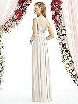 Rear View Thumbnail - Ivory & Metallic Silver After Six Bridesmaid Dress 6741
