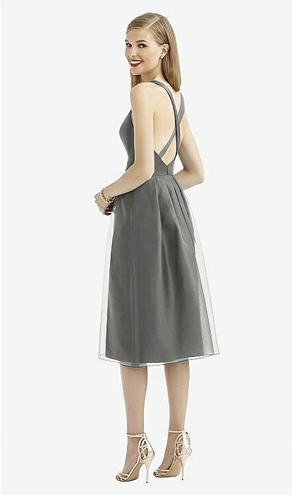 charcoal grey cocktail dress Hepasi Halter Mini Dress in Clear Tinted Sequin Charcoal , Halter Neck main image 0