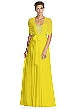 Alt View 3 Thumbnail - Citrus & Metallic Gold After Six Bridesmaid Dress 6749