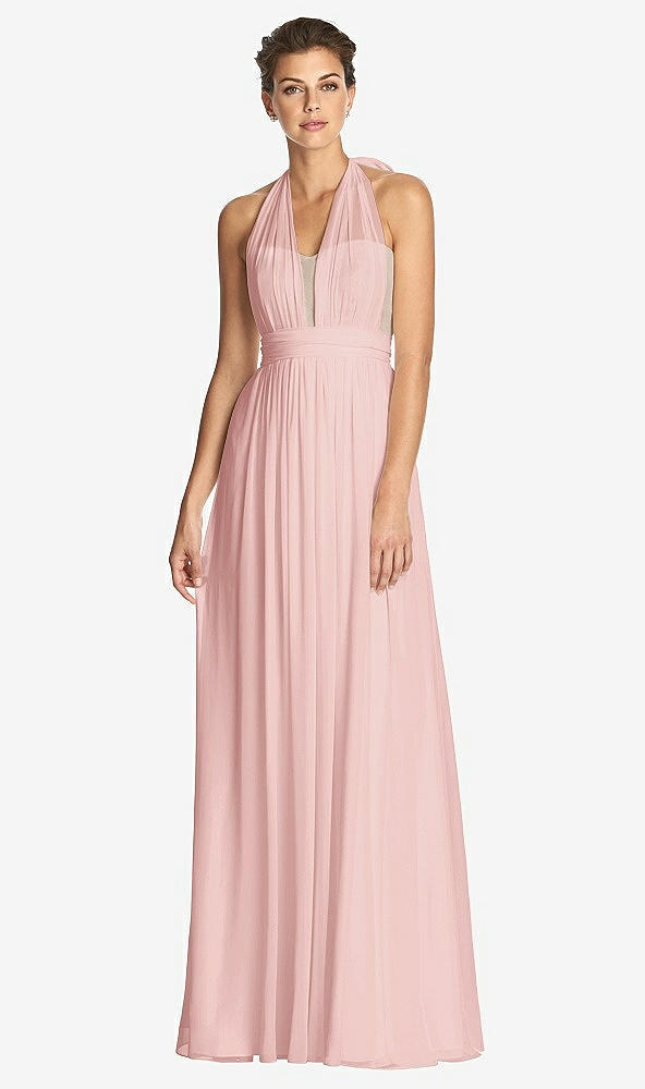 Front View - Rose & Metallic Gold After Six Bridesmaid Dress 6749