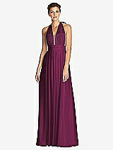 Front View Thumbnail - Ruby & Metallic Gold After Six Bridesmaid Dress 6749