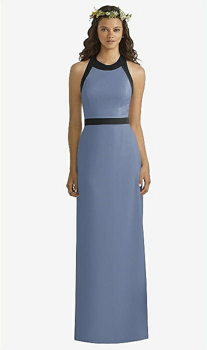 princess polly baby blue dress Black Long Satin Mockneck Cocktail Dress by Amazon