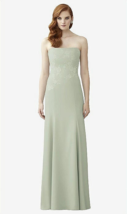 princess polly baby blue dress Dessy Collection Style 2965 In Celadon & Off White