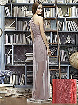 Rear View Thumbnail - Perfect Coral & Suede Rose Lela Rose Bridesmaid Style LR224