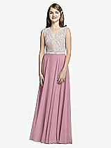 Front View Thumbnail - Dusty Pink & Oyster Dessy Collection Junior Bridesmaid JR532
