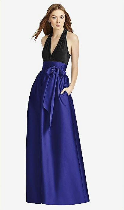 Studio Design Collection Style 4501 In Electric Blue & Black | The Dessy  Group
