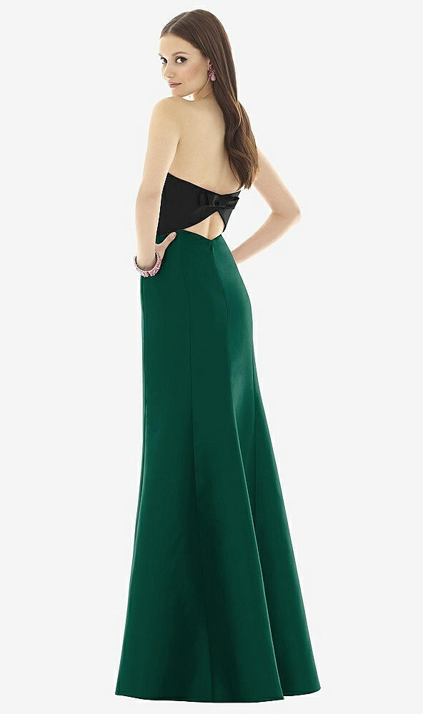 Back View - Hunter Green & Black Alfred Sung Style D728
