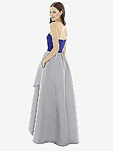 Rear View Thumbnail - French Gray & Electric Blue Alfred Sung Style D730