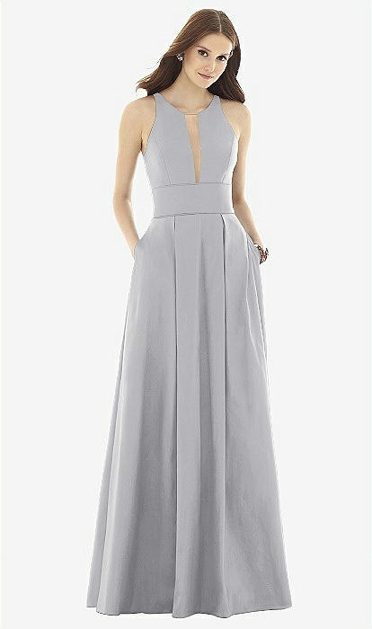 Alfred Sung Style D732 In French Gray & Light Nude | The Dessy Group