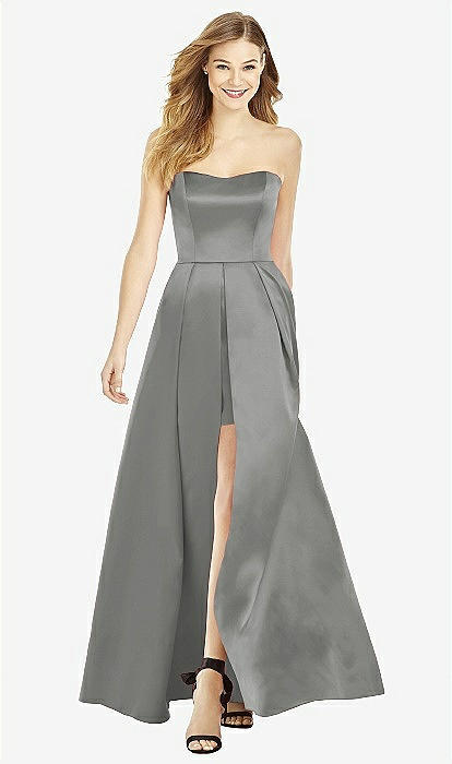knee length dresses for ladies Judith Charcoal Embellished Maxi Dress with Batwing Sleeves – Frock and  Frill