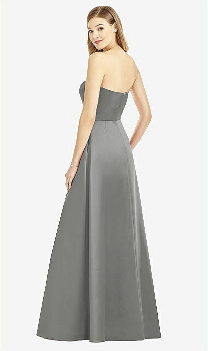 charcoal grey dresses for a wedding Long Gray Chiffon Bridesmaid Dresses Mixed Style – Lisposa