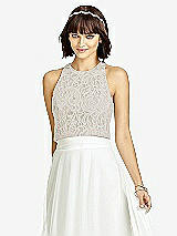 Front View Thumbnail - Champagne & Oyster Dessy Collection Bridesmaid Top T2974
