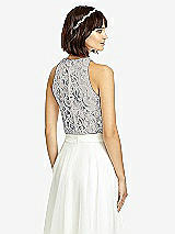 Rear View Thumbnail - Midnight Navy & Oyster Dessy Collection Bridesmaid Top T2974