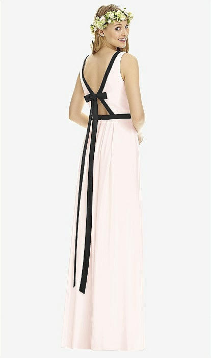 Social Bridesmaids Style 8173 In Blush & Black | The Dessy Group Social Bridesmaids Style 8173 In Blush & Black | The Dessy Group