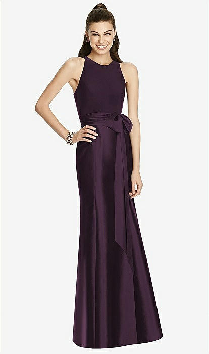 strapless open back dress Elegant Off Shoulder Fuchsia Long Sleeves Evening Dress SF264 main image 1