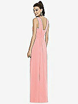 Rear View Thumbnail - Apricot Maxi Chiffon Knit Shirred Strap Dress