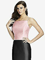 Front View Thumbnail - Ballet Pink Dessy Bridesmaid Top T2979