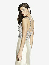 Rear View Thumbnail - Black & Oyster Dessy Bridesmaid Top T2982