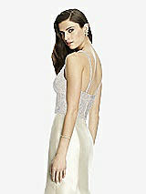 Rear View Thumbnail - Platinum & Oyster Dessy Bridesmaid Top T2982
