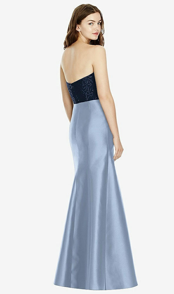 Back View - Cloudy & Midnight Navy Bella Bridesmaids Dress BB105