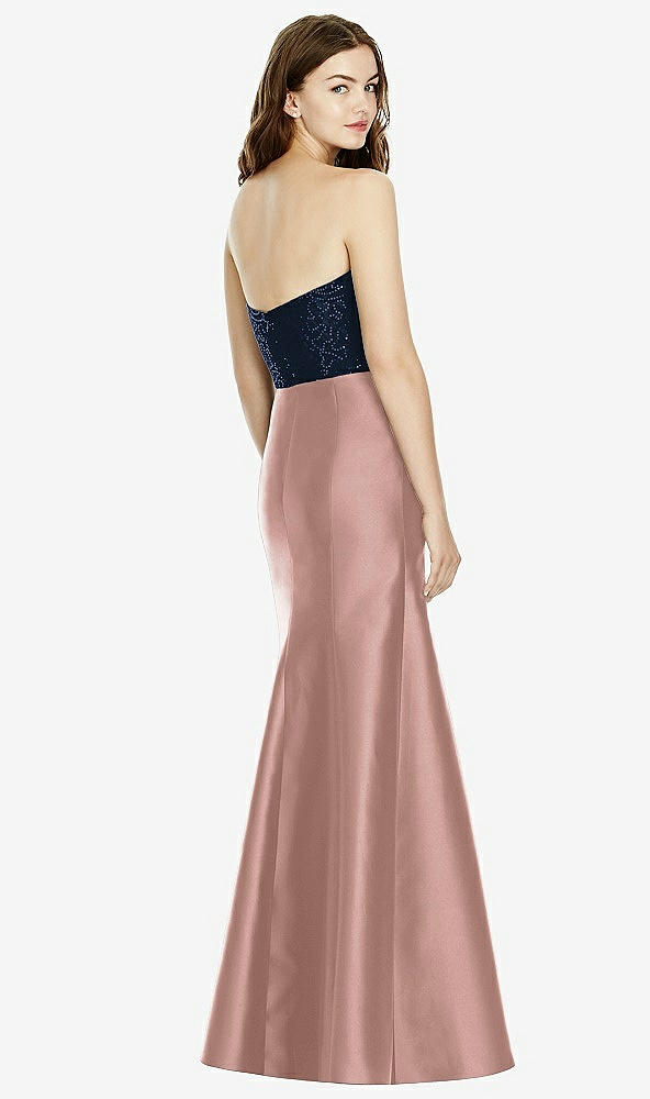 Back View - Neu Nude & Midnight Navy Bella Bridesmaids Dress BB105